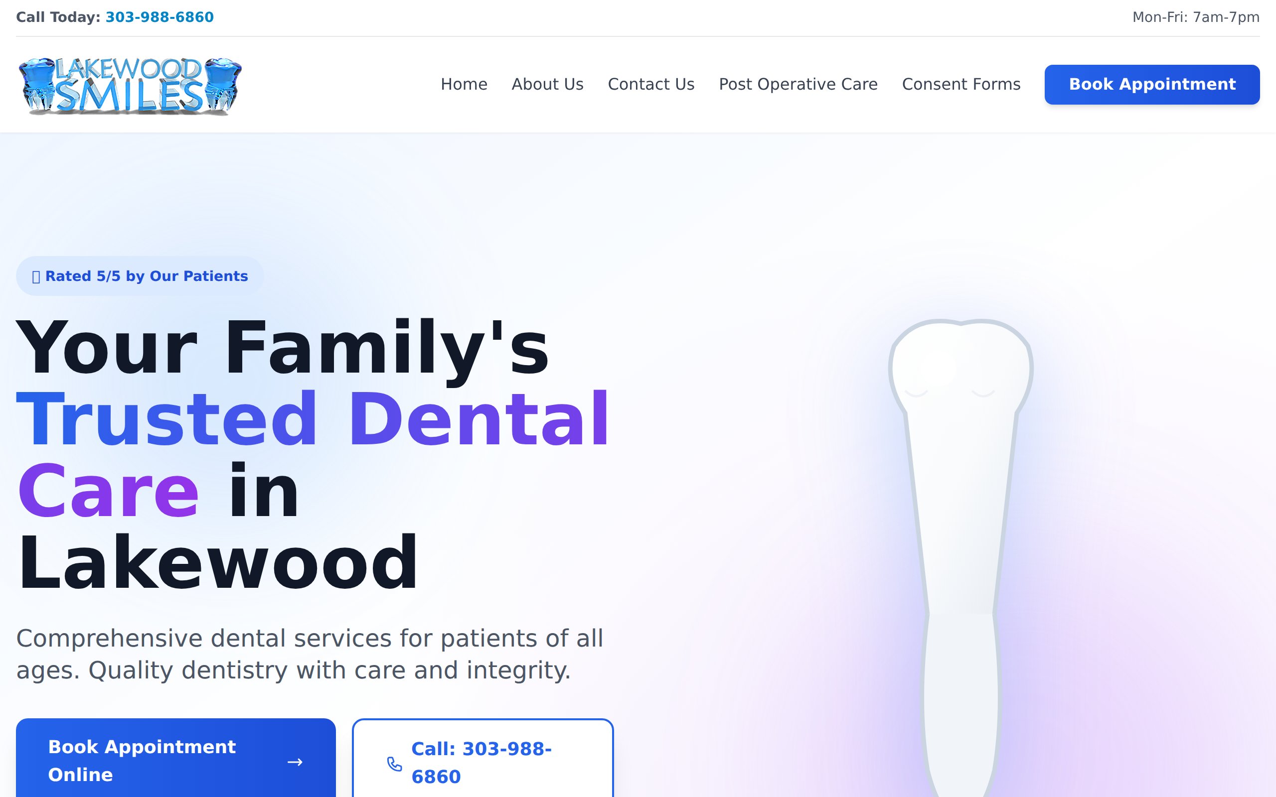 Screenshot of Lakewood Smiles